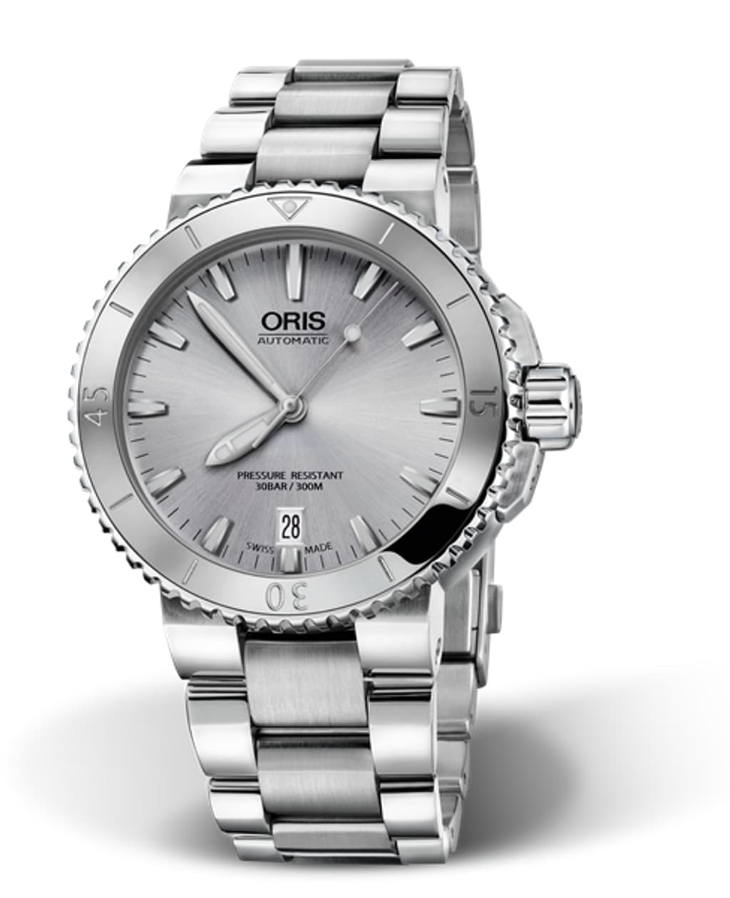 ORIS レギュラータンク　腕時計 シルバー Oris Aquis Date Mother-of-Pearl Dial Stainless Steel Watch 36.5mm